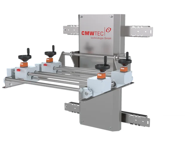 Lifting unit with the adjustment unit mounted