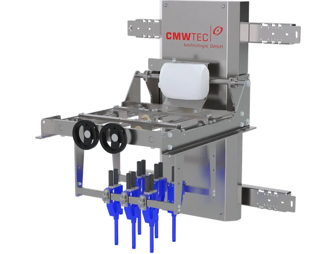 Acid filling and levelling unit on the CMWTEC servo lifting unit