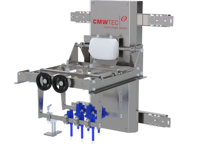 Acid level checking unit on the CMWTEC servo lifting unit